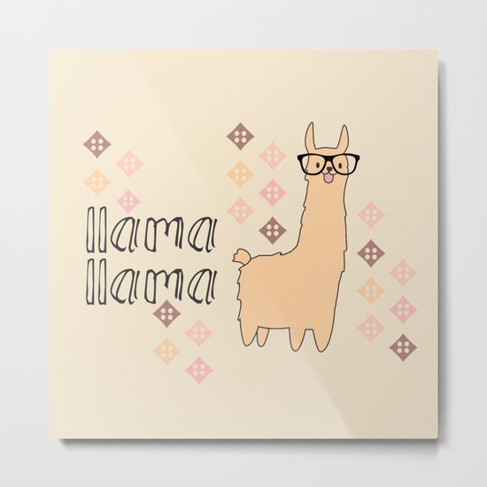 llama llama Metal Print