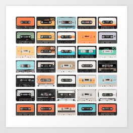 Blank Audio Cassettes Art Print