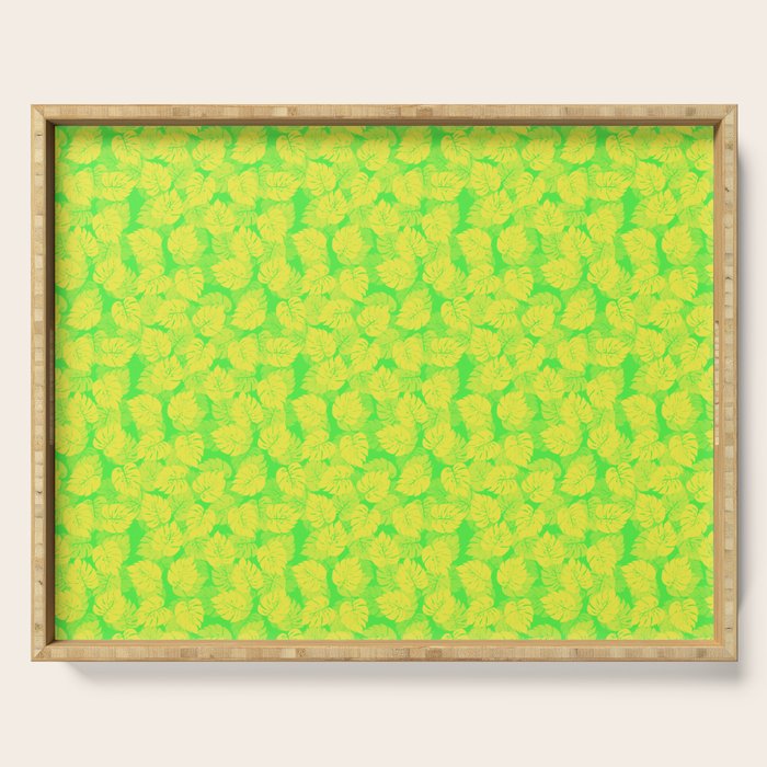 Big Monstera Tropical Leaf Hawaii Rain Forest Lemon Yellow and Lime