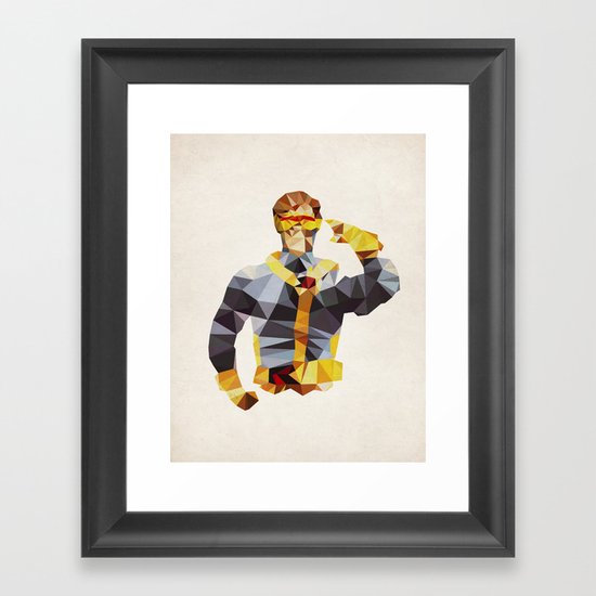 Polygon Heroes - Cyclops Framed Art Print
