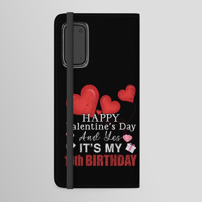 10th Birth Heart Day Happy Valentines Day Android Wallet Case