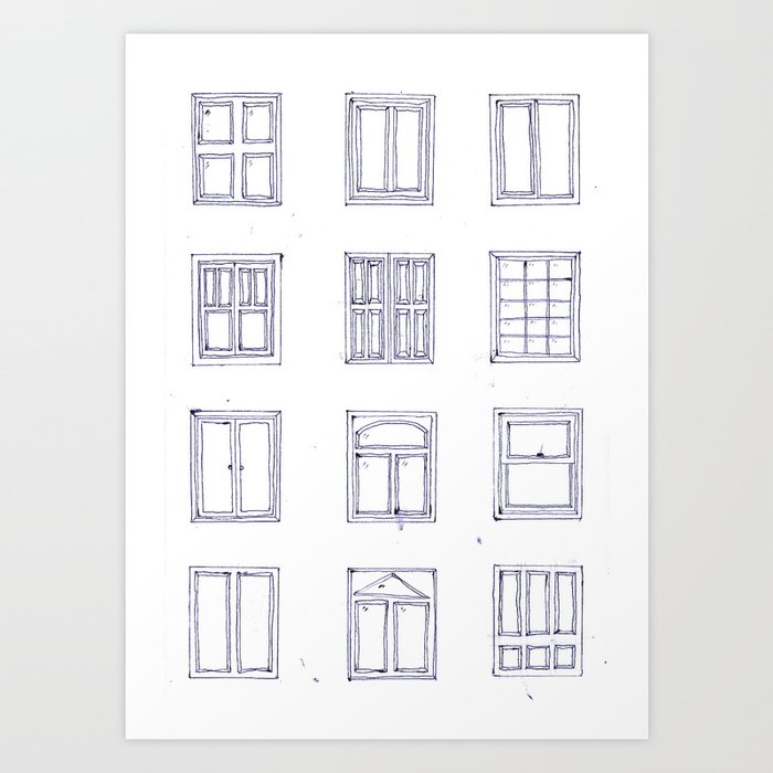 windows sketch Art Print by Anna Grunduls | Society6