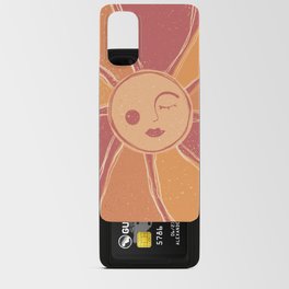 Retro Orange Mystic Sun Android Card Case