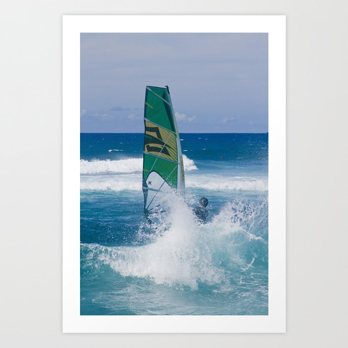 Hookipa Windsurfing North Shore Maui Hawaii Art Print