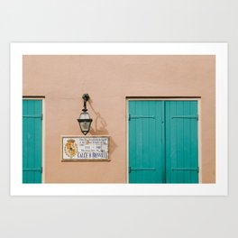Bienville | French Quarter New Orleans Street Photography | Turquoise Door Art Art Print