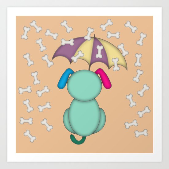 It's raining bones! Art Print