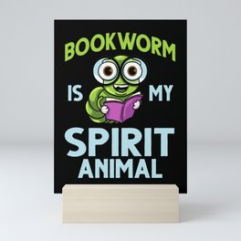 Reader Book Reading Bookworm Librarian Mini Art Print