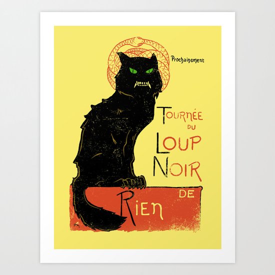 Loup Noir Art Print