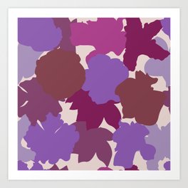 Abstract Purple Tropical Pattern 07 Art Print