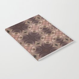 Gilded Elegance Victorian Digital Geometric Pattern Notebook