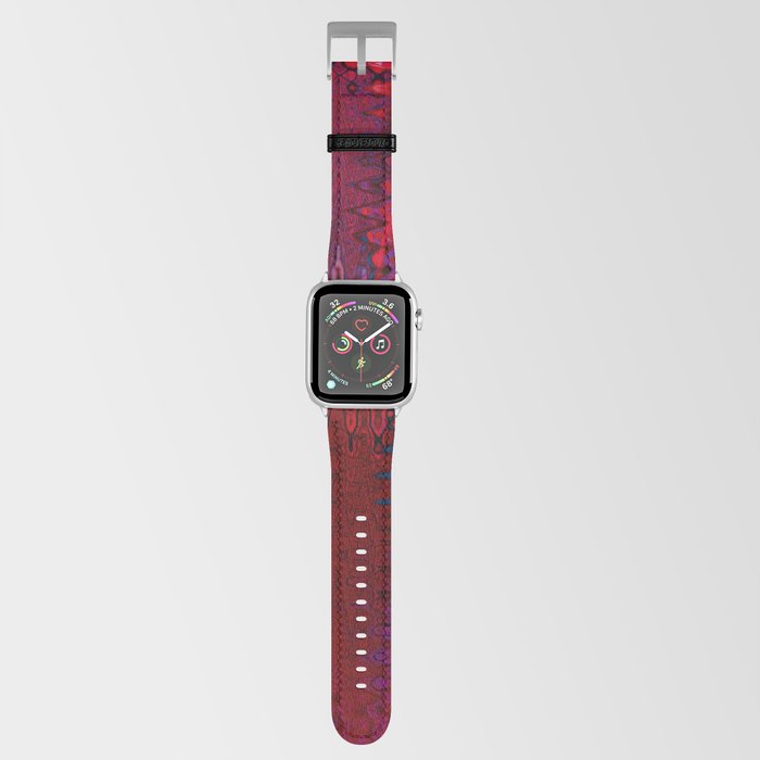 Dark Red Zigzag Abstraction Apple Watch Band