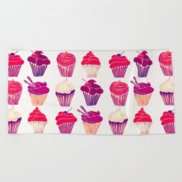 Cupcakes – Fuchsia Palette Beach Towel