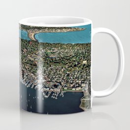 Newport Harbor, Aquidneck Island, Newport Rhode Island Aerial Photograph Coffee Mug