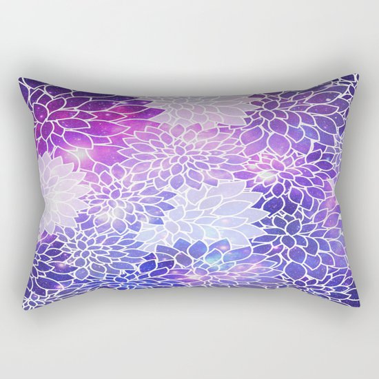 Space Dahlias Rectangular Pillow