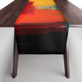 Mid Century Abstract Art Table Runner