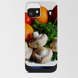 plate of fruits and vegetables iPhone Card Case