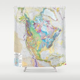 USGS Geological Map of North America Shower Curtain