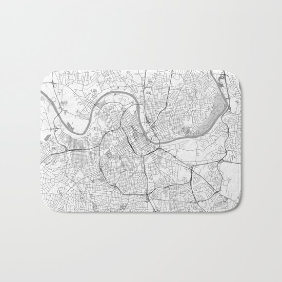 Nashville Map Line Bath Mat