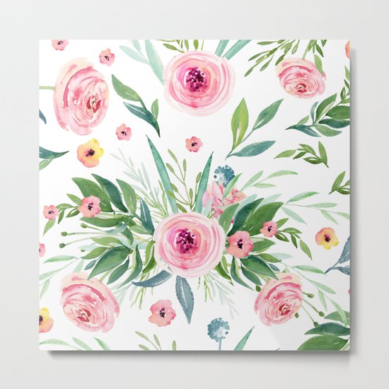 Pink Roses Metal Print