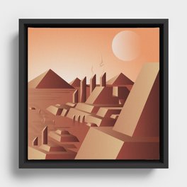 Lost City (Orange) Framed Canvas