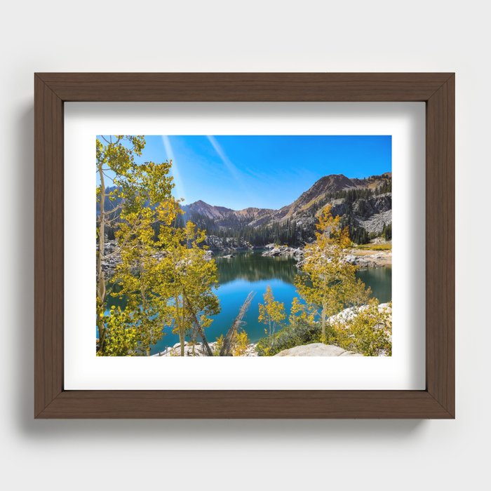 Autumn Alpine Lake in Wasatch Mountain Range Utah Recessed Framed Print