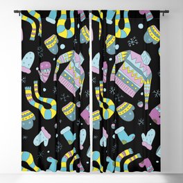 Christmas pink sweater Blackout Curtain
