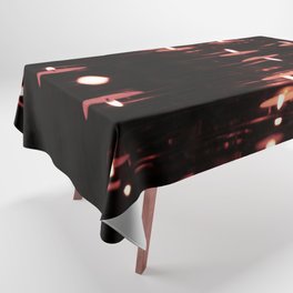pink candle light glow aesthetic abstract art print Tablecloth