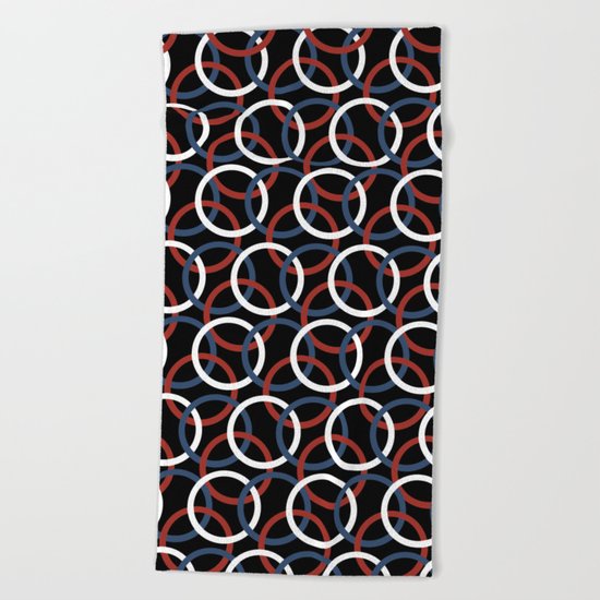 Olympica Black Beach Towel