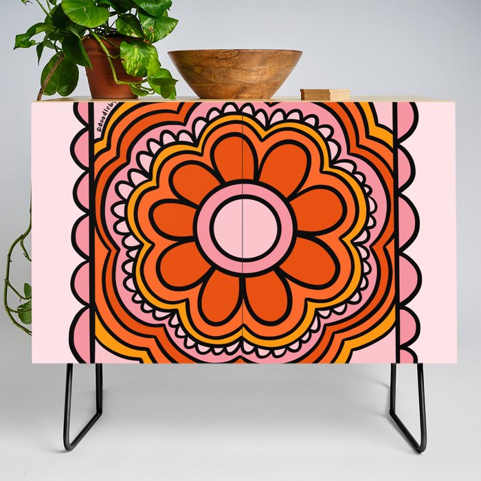 Flower Granny Square Credenza