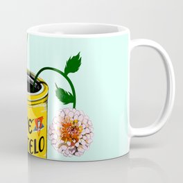 Coffee and Flowers for Breakfast in Turquoise  Coffee Mug