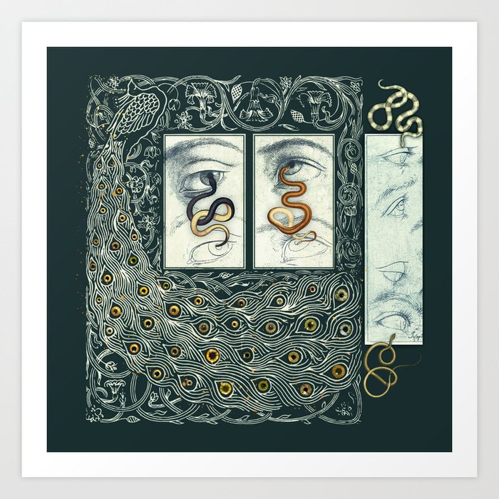 Snake Eyes :: Fine Art Collage Art Print