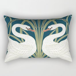 Swan Rush and Iris by Walter Crane Rectangular Pillow