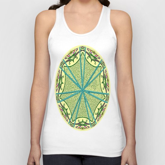 Mandala in florals Unisex Tank Top