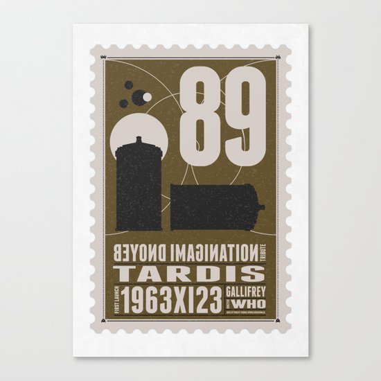 Bonus: Beyond imagination: TARDIS postage stamp Canvas Print