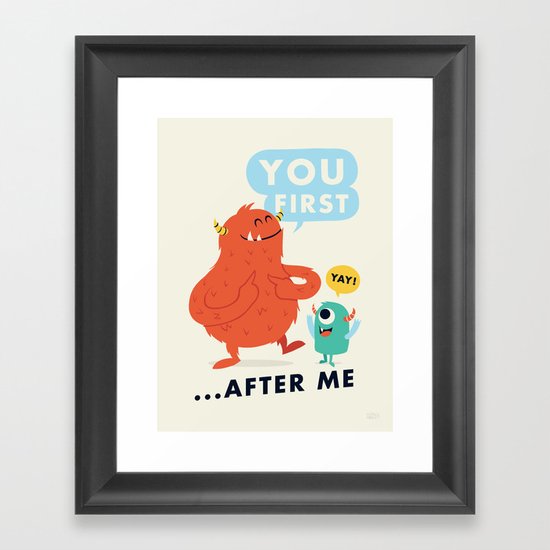 Manners Framed Art Print