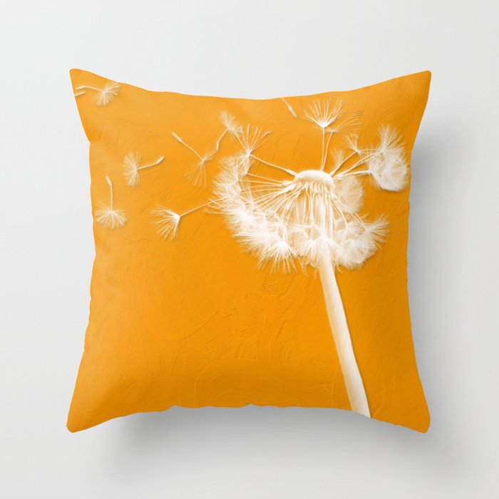Breezy Dandelion Throw Pillow