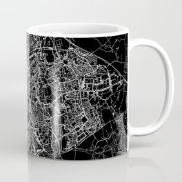 Milton Keynes Black Map Coffee Mug