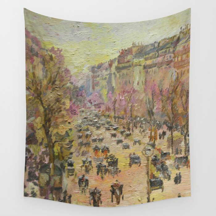 Paris, Boulevard Montmartre, a copy Wall Tapestry