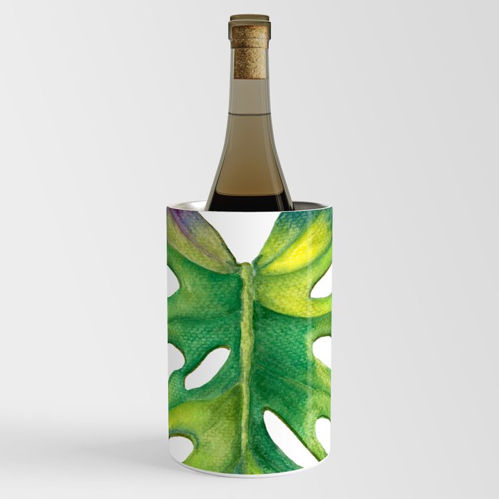 Monstera leaf rainbow Wine Chiller