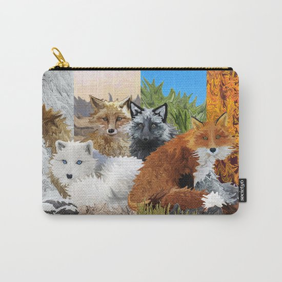 Four Shades of Fox Carry-All Pouch