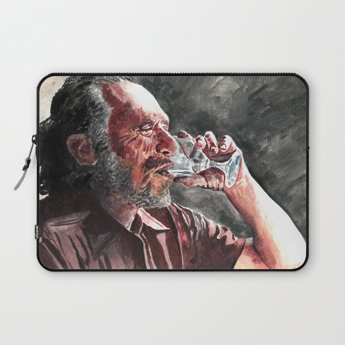 Charles Bukowski acrylic portrait Laptop Sleeve
