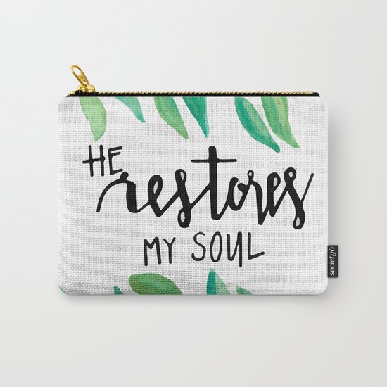 He restores my soul Carry-All Pouch