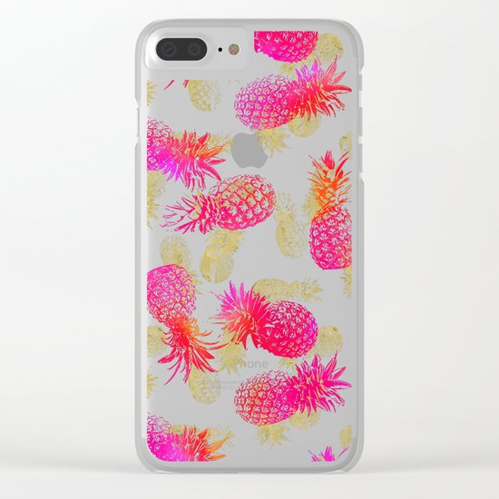 Pineapple Party Clear iPhone Case