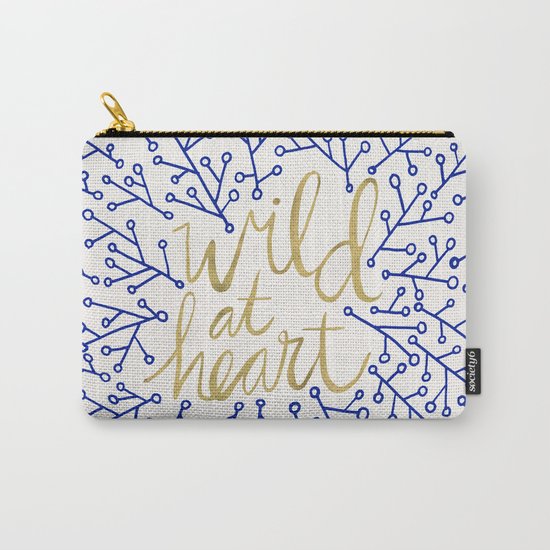 Wild at Heart – Navy & Gold Carry-All Pouch