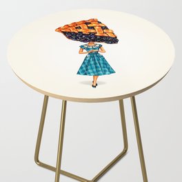 Cake Head Pin-Up: Blueberry Pie Side Table