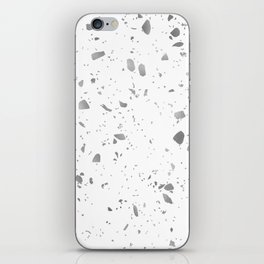 Silver Modern Mid Century Terrazzo iPhone Skin