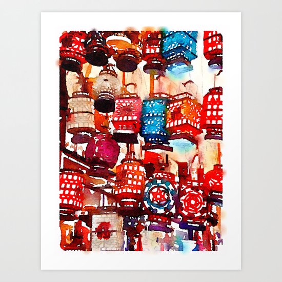 Chinese Lanterns Art Print