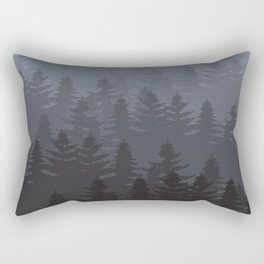 Black Forest Minimalist Landscape Rectangular Pillow