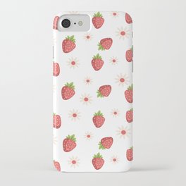Flowers & Strawberries iPhone Case