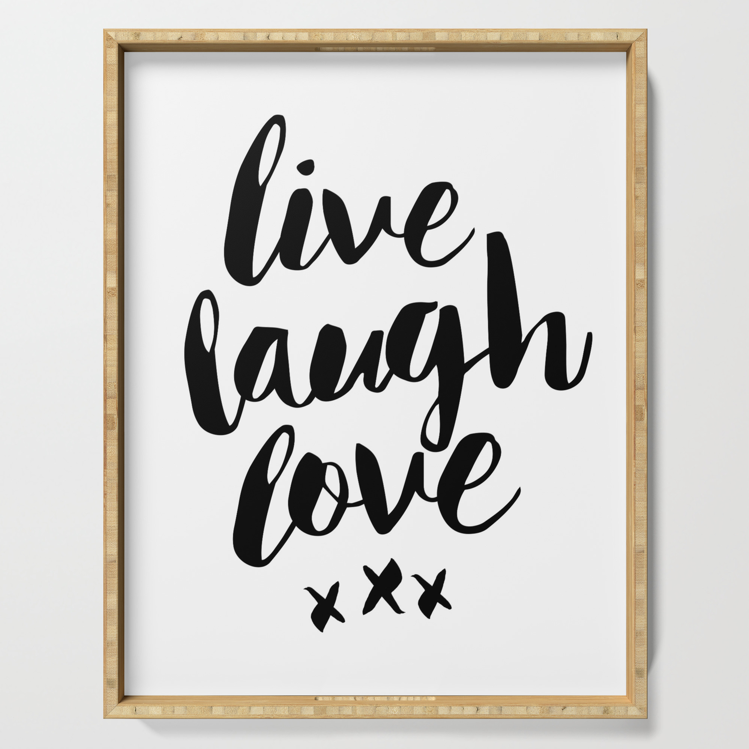 Live Laugh Love Black And White Wall Hangings Typography Design